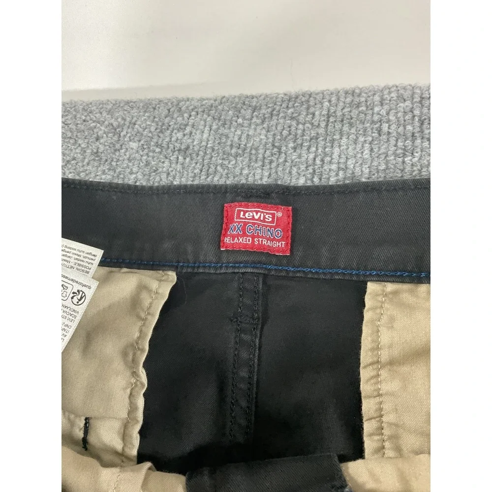 Levi's XX Chino Standard Taper 34x34 Men's Stretch Straight Pants Black New
